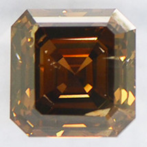 2 Carat Brown Diamond Asscher Cut Natural Fancy Color Loose SI2 IGI Certificate - £2,547.01 GBP