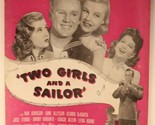 Sweet and Lovely Sheet Music Two Girls &amp; a Sailor Van Johnson June Allys... - £6.18 GBP
