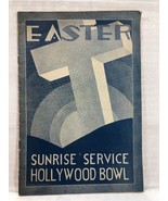 1933 THE HOLLYWOOD BOWL 1933 EASTER SUNRISE SERVICE PROGRAM - £14.34 GBP