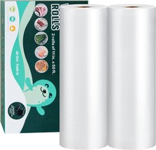 Happy Seal Vacuum Sealer Bags 11X50 Rolls 2 Pack For Food Saver,, Or Sous Vide. - £28.46 GBP