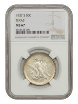 1937-S 50C Texas NGC MS67 - £640.94 GBP