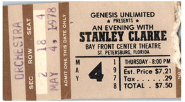 Billet De Concert Stanley Clarke 4 Mai 1978 Saint-Pétersbourg Floride - £38.23 GBP