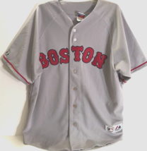 BOSTON RED SOX #18 Vintage 90s Majestic Stitched MLB Gray  Baseball Jersey XL - £49.47 GBP