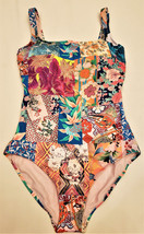 Johnny Was One Piece Swimsuit Sz-1X Multicolor Floral Print - £126.00 GBP