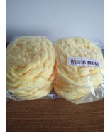 2 Yellow Chenille Bulky Yarn Cakes - $9.90