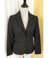 ANN TAYLOR Black/Brown Pinstripe Lightweight Wool Blend Dress Jacket (0P... - $19.50