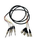 Belden 4 Channel Male 1/4&quot; Phone to 3-Pin Neutrik XLR MALE Snake Cable 9&#39; - $41.81 CAD