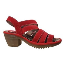 Fly London WOZE118FLY Lipstick Red Sandals Slip On Size 36 US 5.5 - 6 New in Box - £84.92 GBP