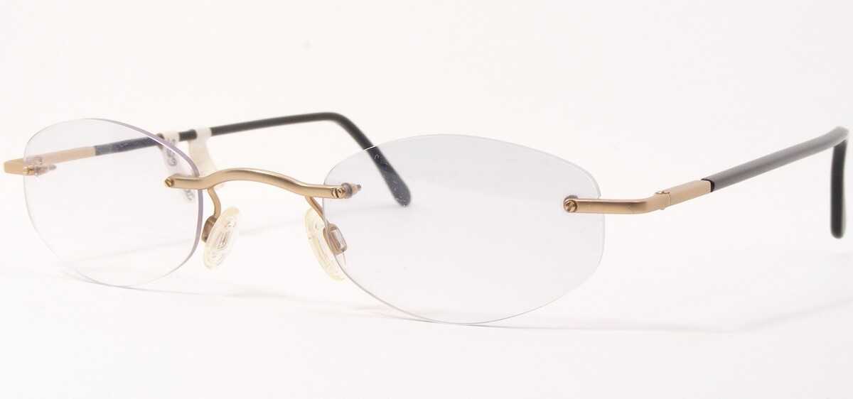 Occhiali Vintage D022 655 Oro Pallido Unico Raro Senza Montatura 48-23-1... - $81.15