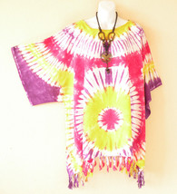 KG5 Tie Dye Batik Kimono Plus Poncho Caftan Kaftan Tunic Blouse Top - up... - £19.90 GBP