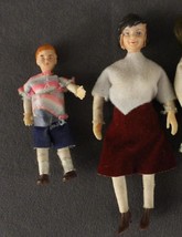 Vintage Lot 2 Costume Vinyl Rubber Dollhouse Dolls Mother &amp; Son Original Clothes - £22.94 GBP