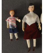 Vintage Lot 2 Costume Vinyl Rubber Dollhouse Dolls Mother &amp; Son Original... - $28.70
