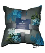 2 Tommy Bahama Tropical Turquoise Teal Hibiscus Flowers 20&quot; Throw Pillow... - $62.99