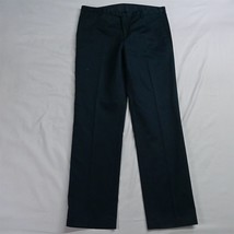 Jos A Bank 34 x 32 Navy Blue Traveler Tailored Fit Flat Front Dress Pants - £19.57 GBP