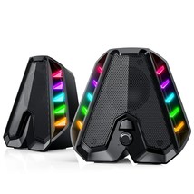 Gs04 Computer Speakers,Rgb Pc Wired Speakers With Subwoofer, Usb-Powered... - £18.11 GBP