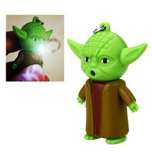 LED YODA KEYCHAIN w LIGHT and SOUND Toy Keyring Key Chain Ring Star Wars... - £6.23 GBP