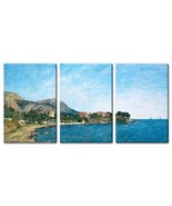 Canvas Wall Art - The Bay of Fourmis by Eugène Boudin - Modern Home Decor Framed - £31.77 GBP - £119.39 GBP
