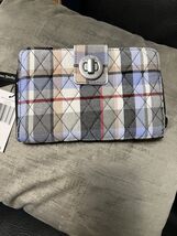 Vera Bradley Perfectly Plaid Turnlock Wallet new - $22.47