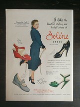 Vintage 1949 Jolene Women&#39;s Shoes Full Page Original Ad 1221 - £5.22 GBP