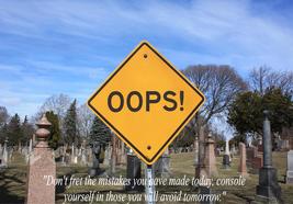 Novelty Humorous Mistake Cemetery Dead Warning Poster Quotation High Quality - £5.46 GBP+