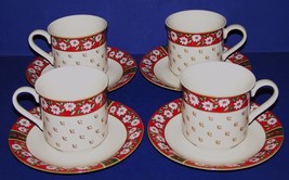 BEAUTIFUL CHARLTON HALL CLASSIC TRADITIONS KOBE SET OF 4 CUPS &amp; SAUCERS - $20.90