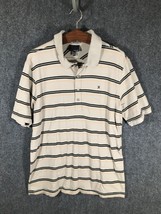 Hurley Polo Shirt Men&#39;s Size XL Light Tan Short Sleeve 1/4 Button Up - £8.32 GBP