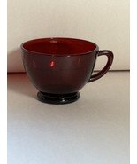 (1) Vintage Anchor Hocking Royal Ruby Red Glass Teacup Cup 6oz - €17,80 EUR