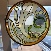 Stained glass White Cala Lilly suncatcher, flower windows hanging decor - £26.00 GBP