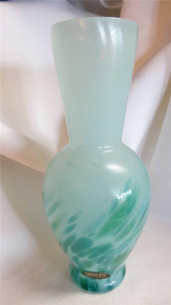 Primary image for Glass Eye Studio Art Glass Sophisticated Shape Bud Aqua Vase
