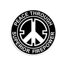 Peace Through Superior Firepower Waterproof Vinyl Laptop, Waterbottle, G... - £7.71 GBP+