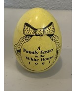 Vintage 1991 Presidential Wooden White House Easter Egg George Barbara Bush - €30,25 EUR