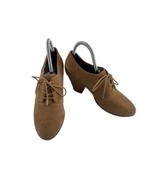 Dr. Scholl&#39;s Boots Women 8 M Credit Shoes Brown Suede Lace Up Heel Ankle... - $451.29 MXN