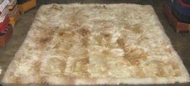 Babyalpaca fur rug,light beige and brown spots, 200 x 220 cm/ 6'56 x 7'21 ft - $1,216.00
