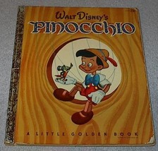 Walt Disney&#39;s Pinocchio Old Vintage 1968 Little Golden Book D100  - £4.67 GBP