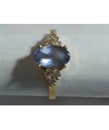 Jewelry Gold Tanzanite &amp; Diamond Ring #19 - $299.99
