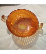 Vintage Carnival Glass Orange Iridescent Bowl. - $146.16 MXN