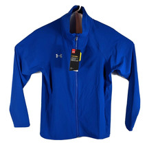 Womens Rain Resistant Athletic Workout Jacket Large Blue Under Armour - $26.02