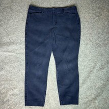 Old Navy Womens Pants 14 Navy Black Houndstooth Slim High Rise Career Po... - £14.55 GBP