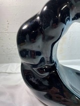 Vintage Royal Haeger Ceramic Black Cat Fish Bowl Stand Trinket Tray MCM - £34.79 GBP