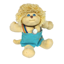 Vintage 1983 Cabbage Patch Kids Koosas Dog Stuffed Animal W Rainbow Overalls - £29.13 GBP