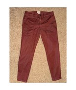Sanctuary Burgundy Ankle Zip Utility Pants Casual Chino Style Size 29 - $665.24 MXN