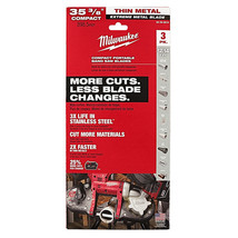 Milwaukee 48-39-0619 35-38&quot; 12/14 TPI Extreme Thin Metal Bandsaw Blades 3PK - £40.75 GBP