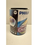 Philips DVD-R 100 Blank Disc 16X 4.7GB New Storage Media Spindle With Ha... - £15.83 GBP