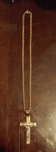 Gold Chain W/ Cross Charm (P13) - £74.38 GBP