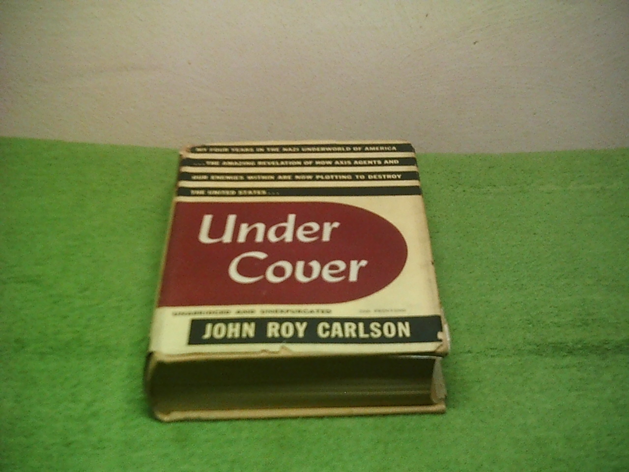 Primary image for Vintage 1943 Under Cover by John Roy Carlson Hardcover Book First Edition