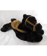 APPLAUSE Black Plush Horse with Saddle 16&quot; laying down size Rare Hard to... - £4.65 GBP