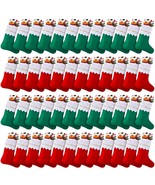 48 Pieces Christmas Felt Stockings Red And Green Christmas Tree Hanging ... - $52.99