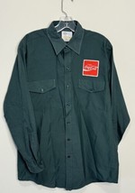 Vintage Coca-Cola Shirt Mens 16 1/2 M Green Riverside USA Factory Driver Worker - $27.71