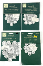 Annie&#39;s Victorian Doily  Rose Round and Heart Shape 100% Cotton Handcrafted - $13.32
