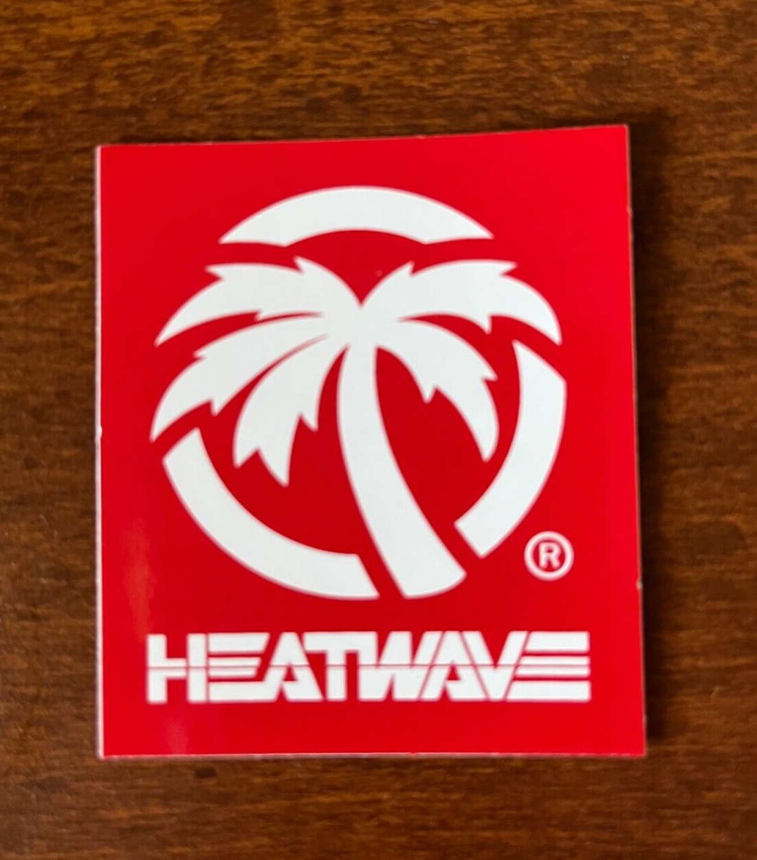 Authentic HEATWAVE Visual STICKER square Palm logo Red &amp; White Awesome!! - $3.95